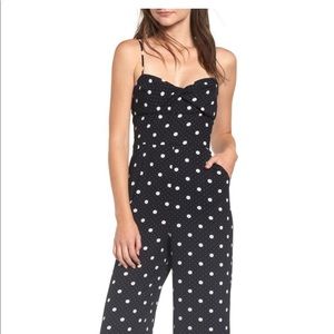 Polka dot sleeveless jumpsuit NWT small